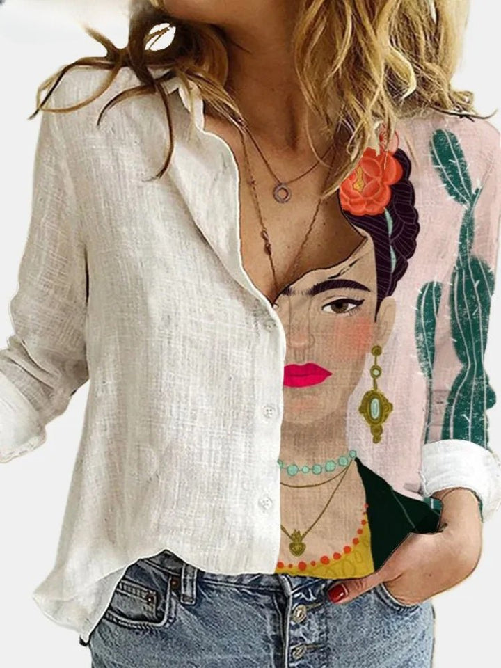 Levoire | Blouse Coupe Ample Manches Longues Chemise En Lin Vêtements Pour Femmes Style 1