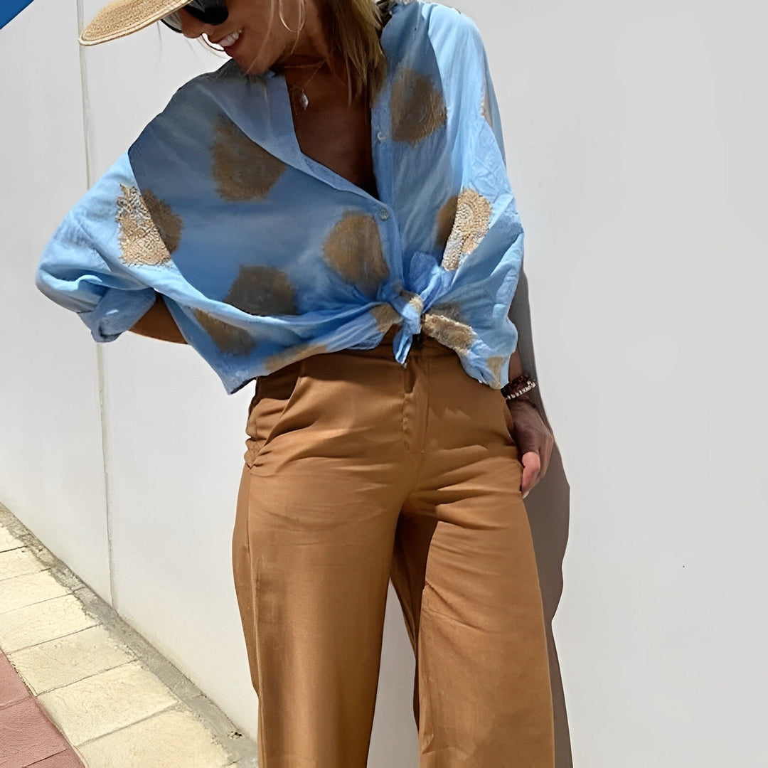 Levoire | Blouse Grande Taille Manches Longues Blouse Boho Tops D'Été Pour Femmes