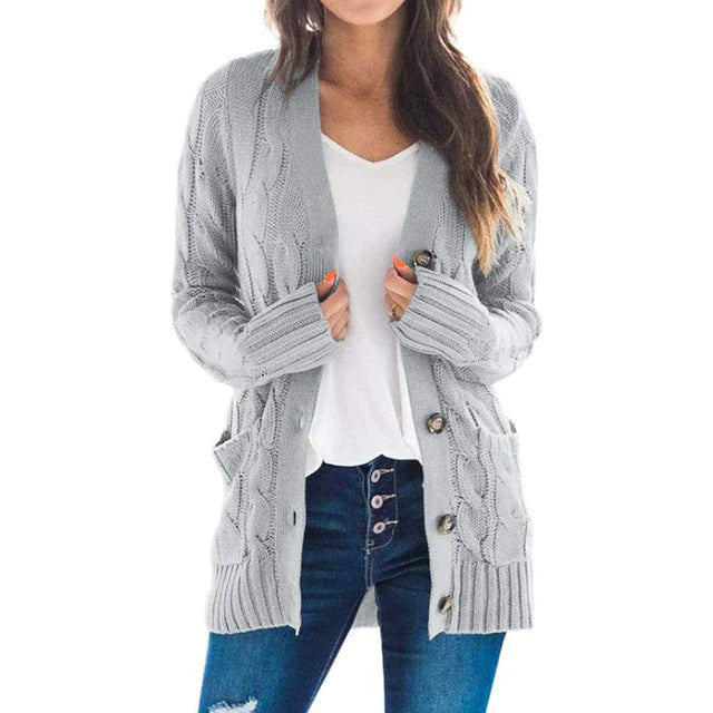Levoire | Gilet à boutons à manches longues Gris