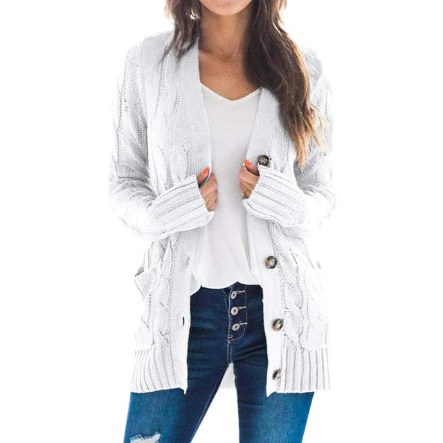Levoire | Gilet à boutons à manches longues Blanc