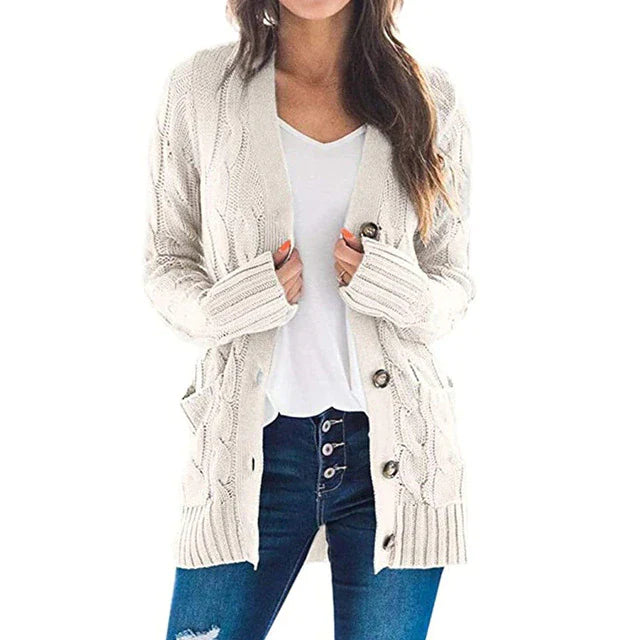 Levoire | Gilet à boutons à manches longues Beige