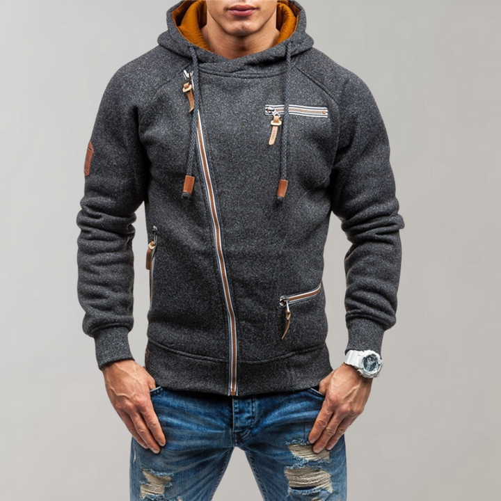 Levoire | Pull Slim À Manches Longues Avec Fermeture Éclair Noir