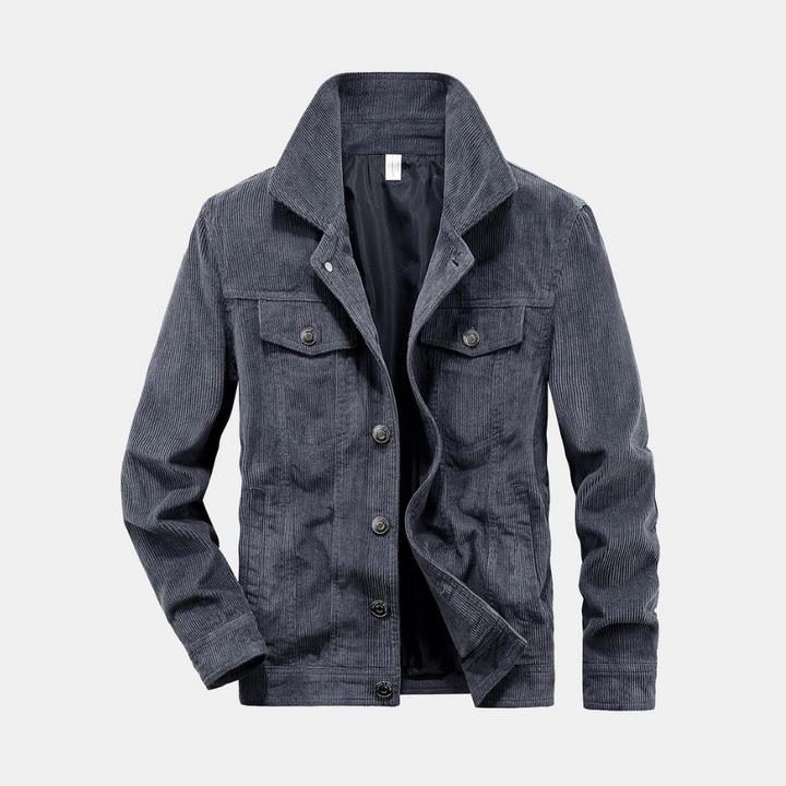Levoire | Veste En Velours Côtelé À Manches Longues Avec Poches Et Bouton 3XL