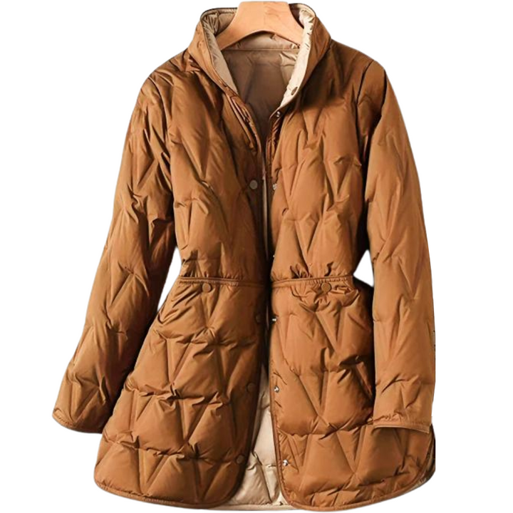 Levoire | Veste en duvet à manches longues avec poches et bouton Braun