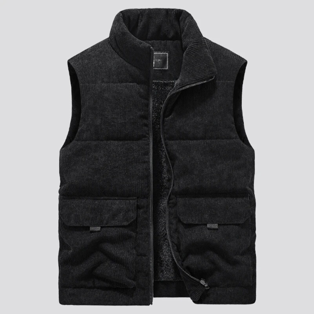 Levoire | Veste sans manches chaude avec poches Noir