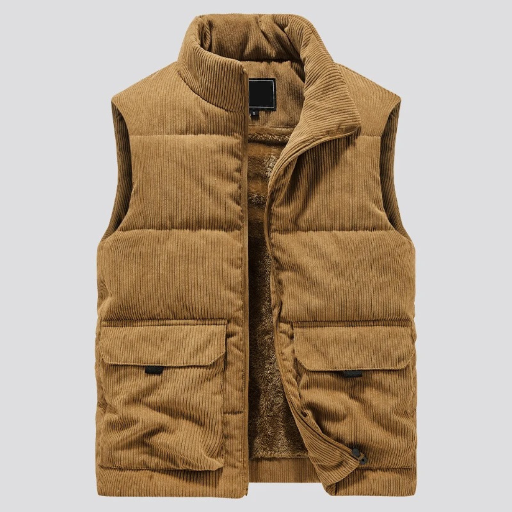 Levoire | Veste sans manches chaude avec poches Braun