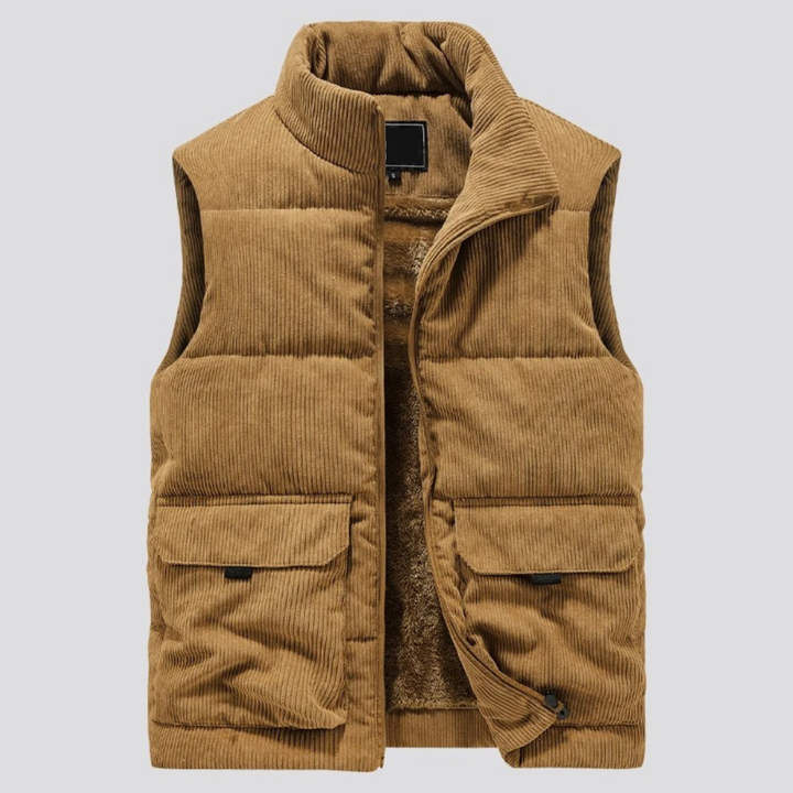 Levoire | Veste sans manches chaude avec poches Braun
