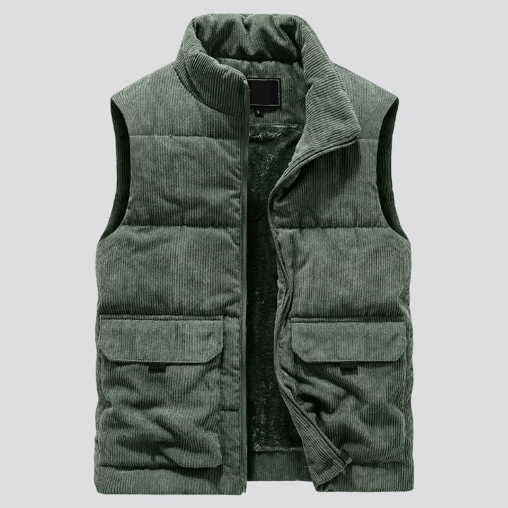 Levoire | Veste sans manches chaude avec poches Vert