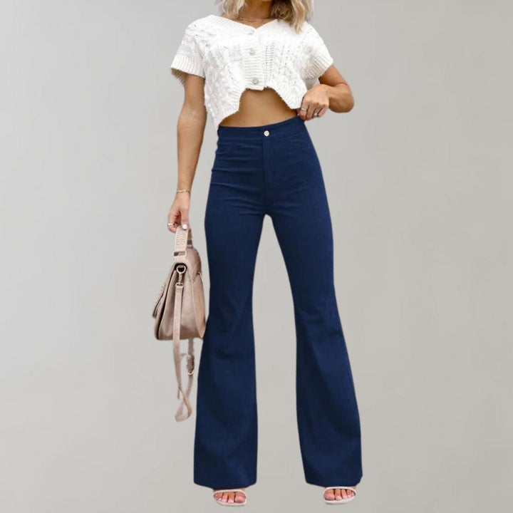 Levoire | Pantalon En Velours Côtelé Évasé À La Mode