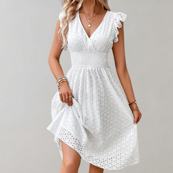 Levoire | Robe Blanche Courte Idéale Pour L'Été