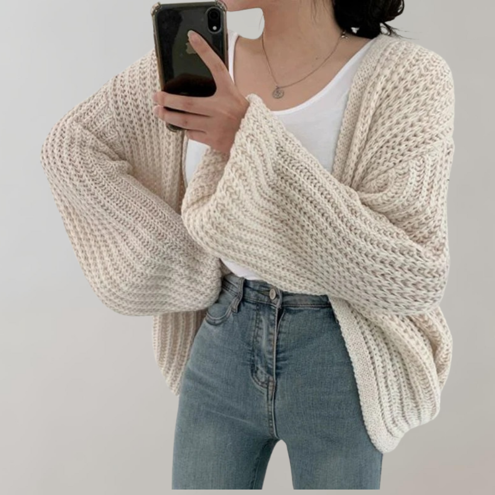 Levoire | Pull Femme Long Avec Manches Longues Blanc Une taille