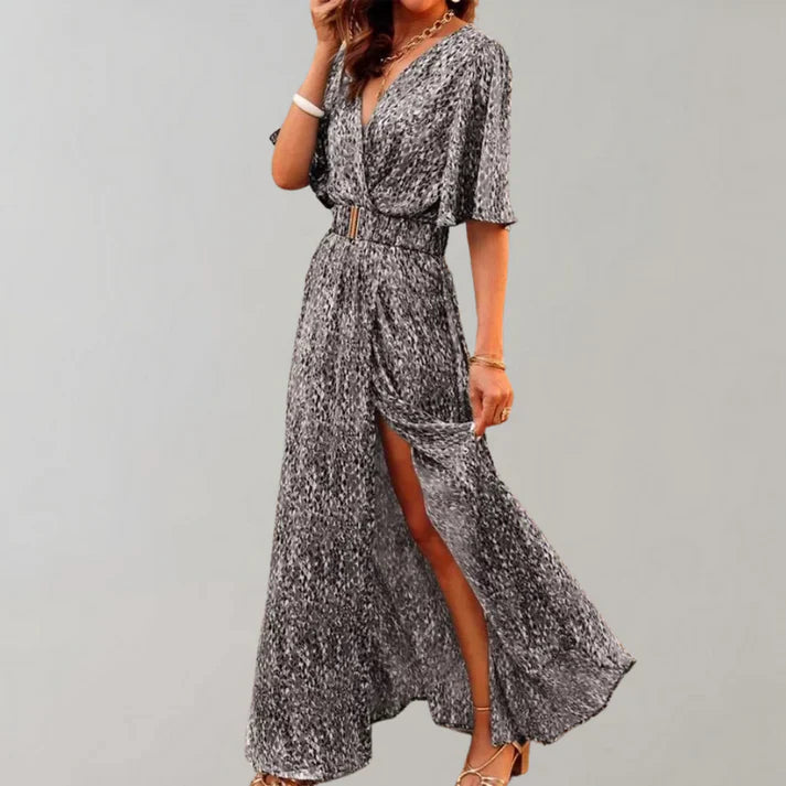 Levoire | Robe D'Été Enroulée Gris