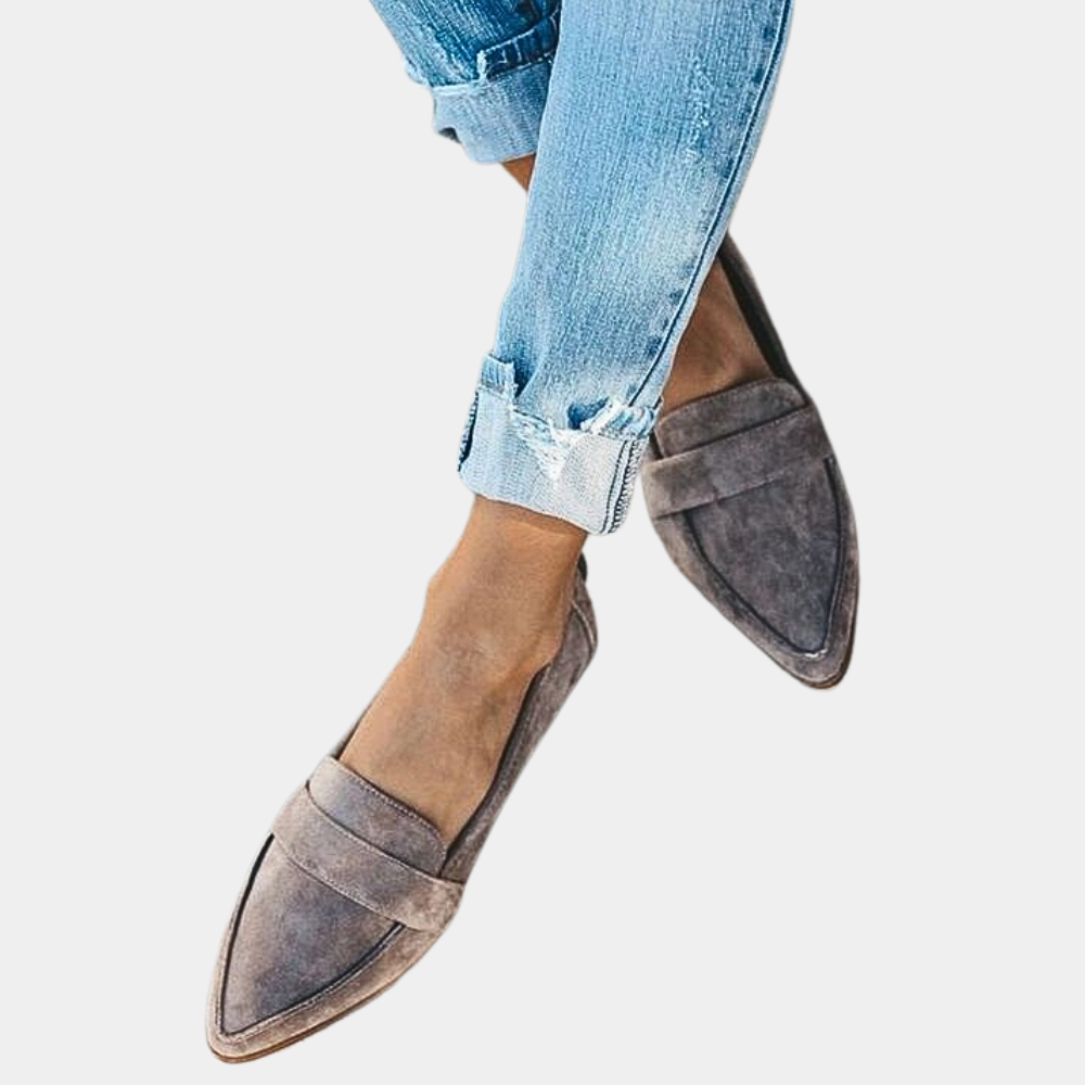 Levoire | Slipper Mocassins Cuir Sianah Pour Femmes Gris