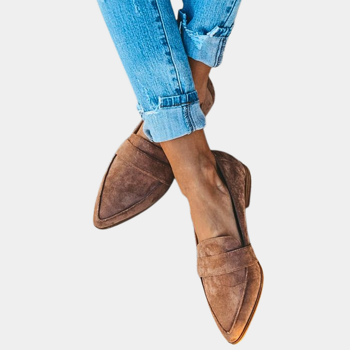 Levoire | Slipper Mocassins Cuir Sianah Pour Femmes Kaki