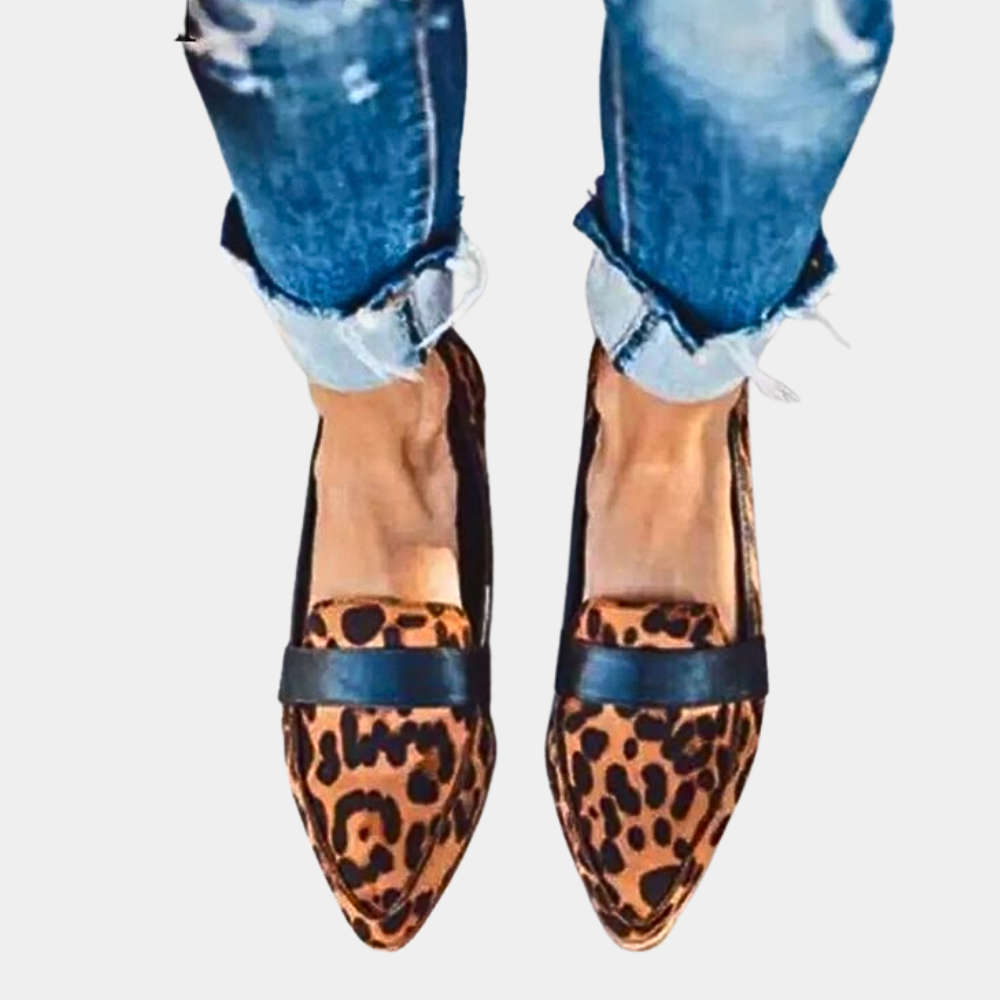 Levoire | Slipper Mocassins Cuir Sianah Pour Femmes Leopardi