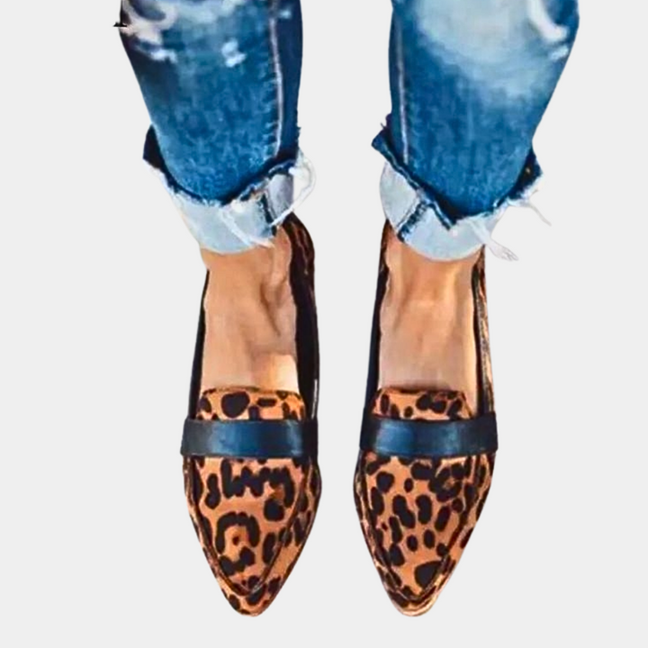 Levoire | Slipper Mocassins Cuir Sianah Pour Femmes Leopardi