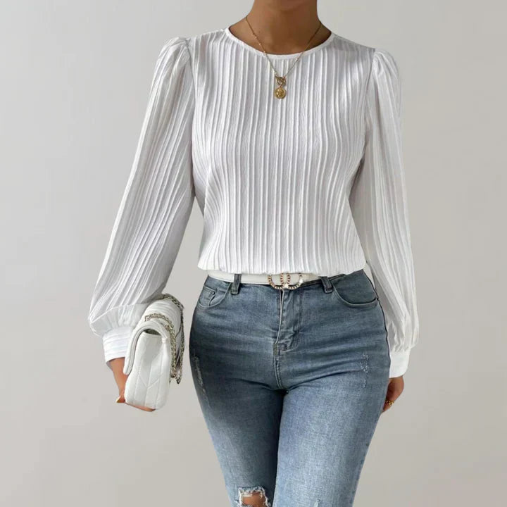 Levoire | Blouse Plissée Élégante Blanc