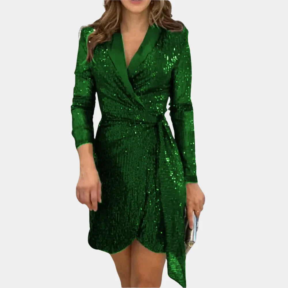 Levoire | Robe Minime V Avec Décolleté En V Et Revers Vert