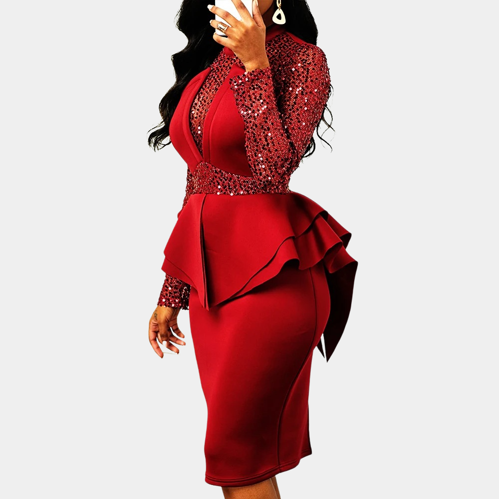 Levoire | Robe Bodycon Élégante pour Femmes avec Paillettes