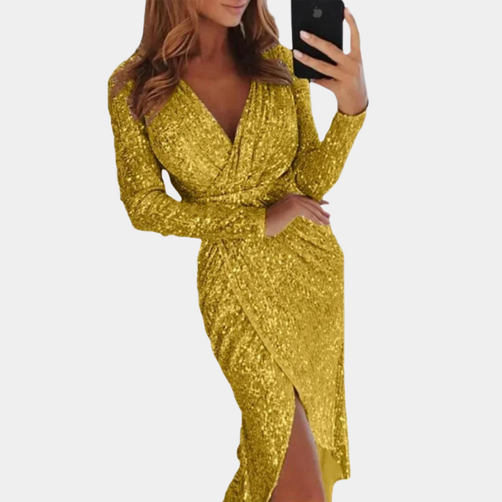 Levoire | Robe À Manches Longues Pour Femmes Jaune