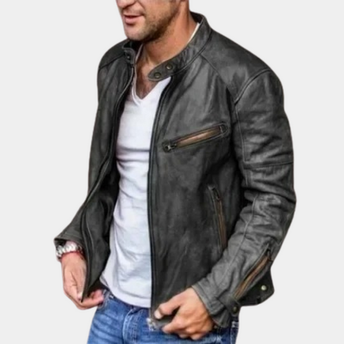 Levoire | Veste En Cuir Classique Résistante Aux Intempéries Pour Homme