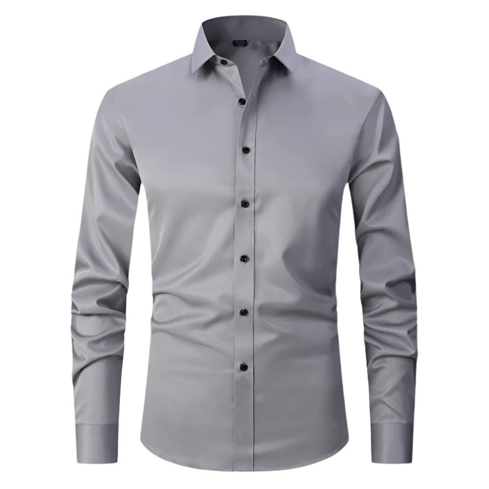 Levoire | Chemise Homme Non Repassée Extensible Gris