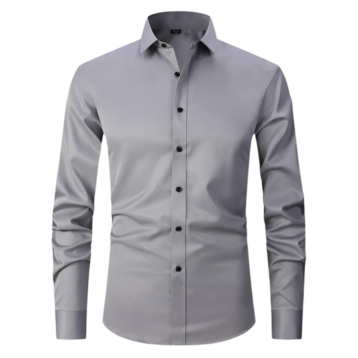 Levoire | Chemise Homme Non Repassée Extensible Gris