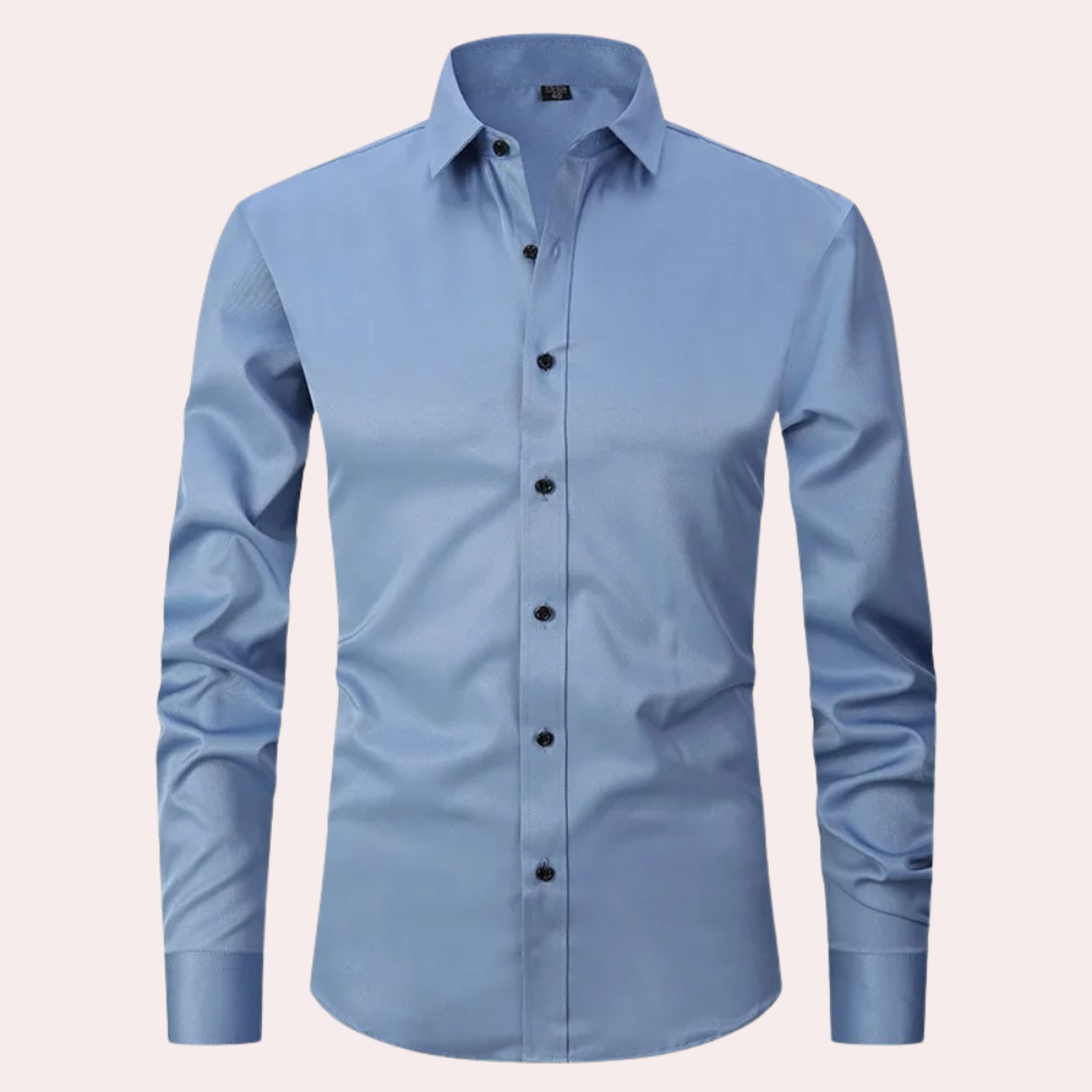 Levoire | Classique Stretch Chemise Homme Bleu clair