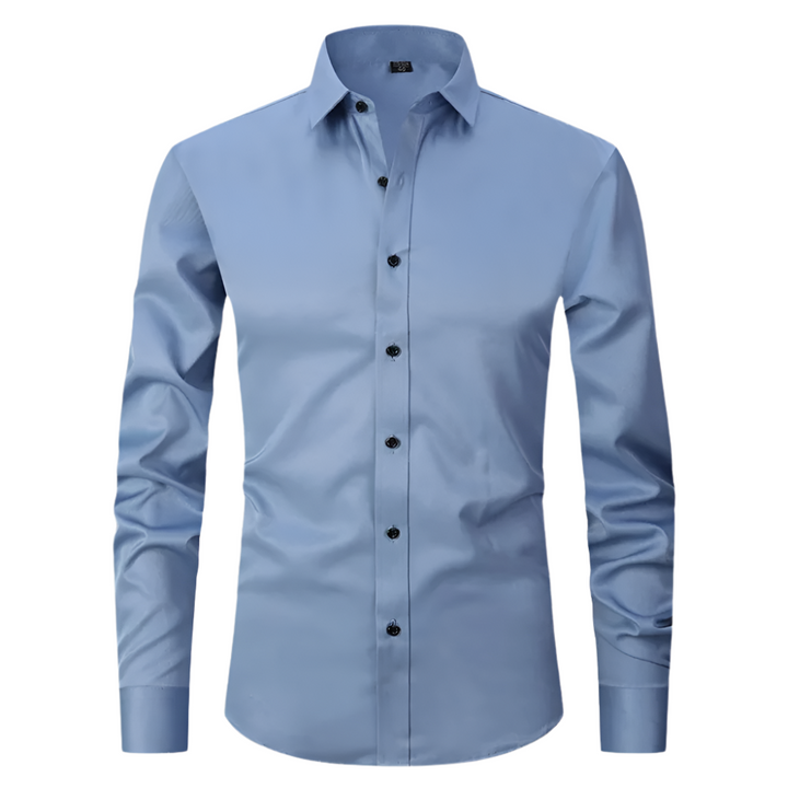 Levoire | Chemise Homme Non Repassée Extensible Bleu clair