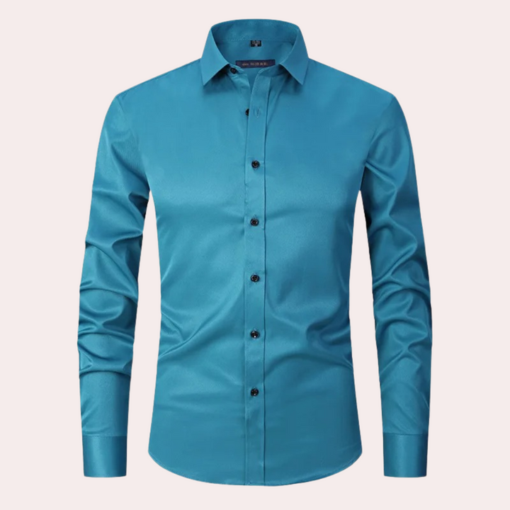 Levoire | Classique Stretch Chemise Homme Vert clair