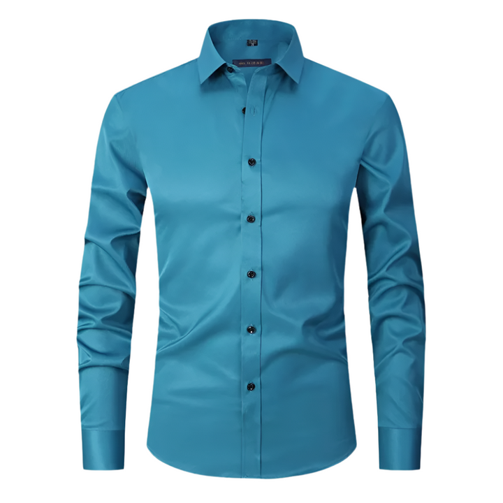 Levoire | Chemise Homme Non Repassée Extensible Bleu