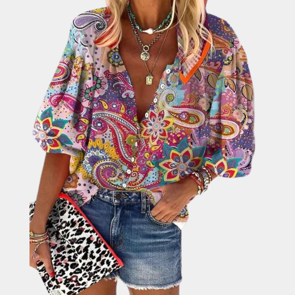 Levoire | Blouse Avec Motif Paisley Pour Femmes Multicolore