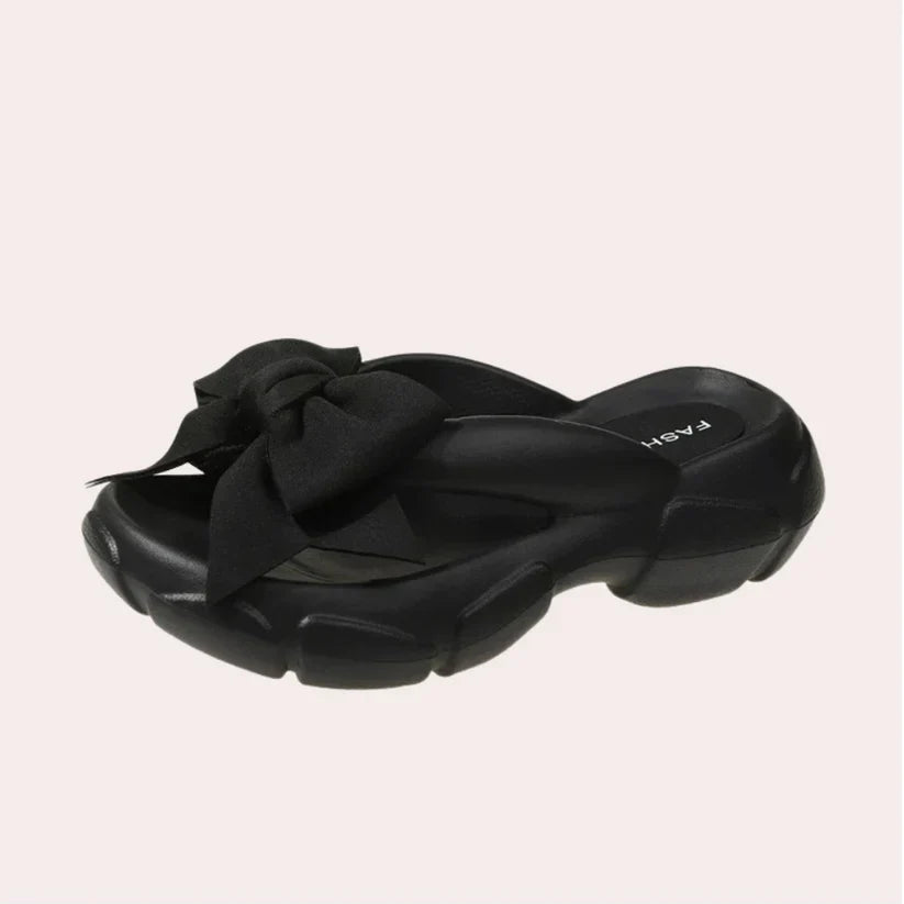 Levoire | Élégante Chaussure De Dame Avec Détail De Nœud Noir