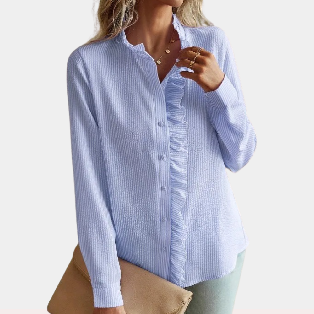 Levoire | Blouse D'Été Rayée En Tissu Léger Et Respirant Bleu