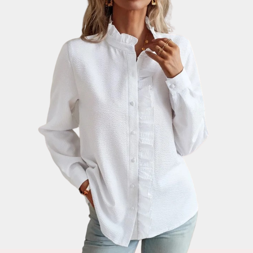 Levoire | Blouse D'Été Rayée En Tissu Léger Et Respirant Blanc