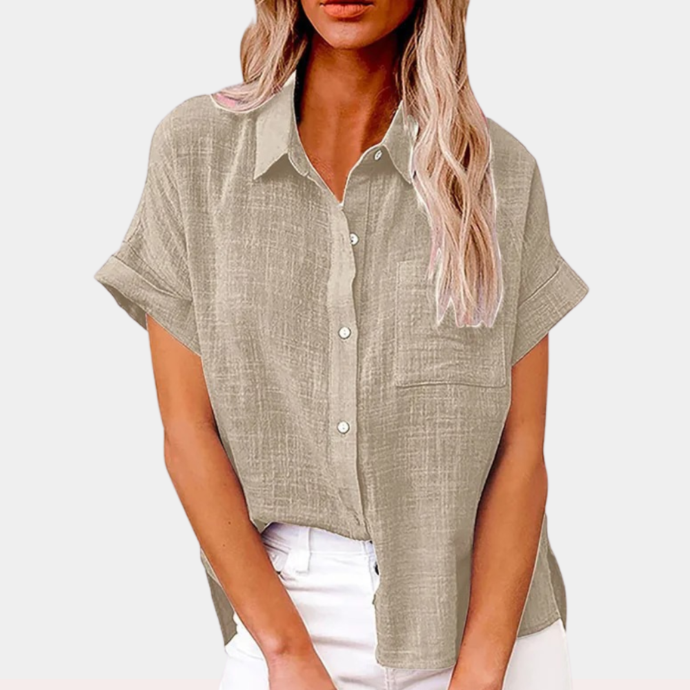 Levoire | Blouse D'Été Décontractée Pour Femmes Khaki