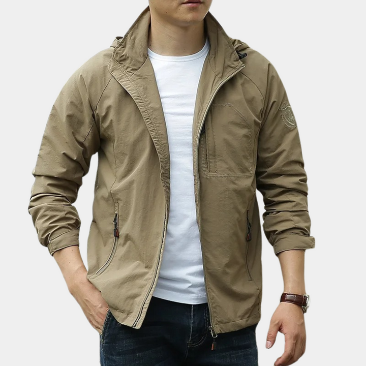 Levoire | Veste Cargo Avec Fermeture Éclair Pour Hommes Khaki