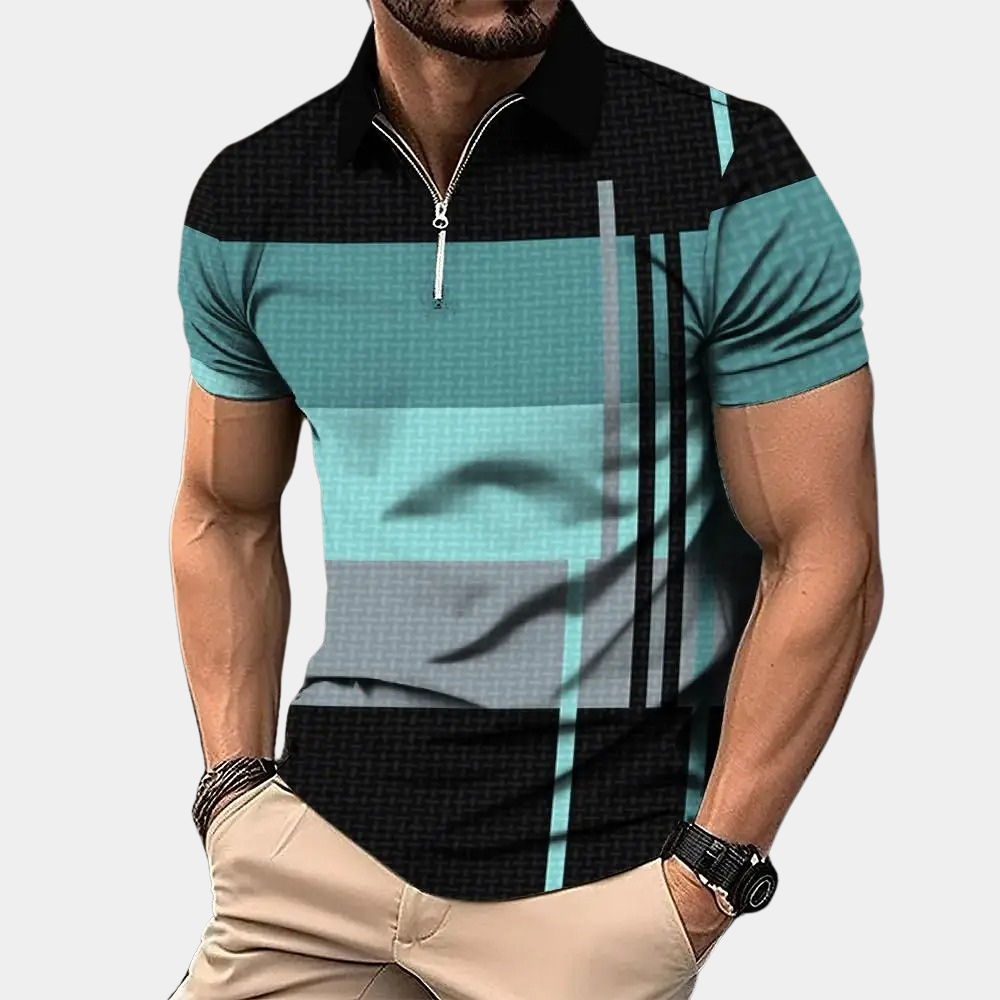 Levoire | Chemise À Manches Courtes Hommes Bleu