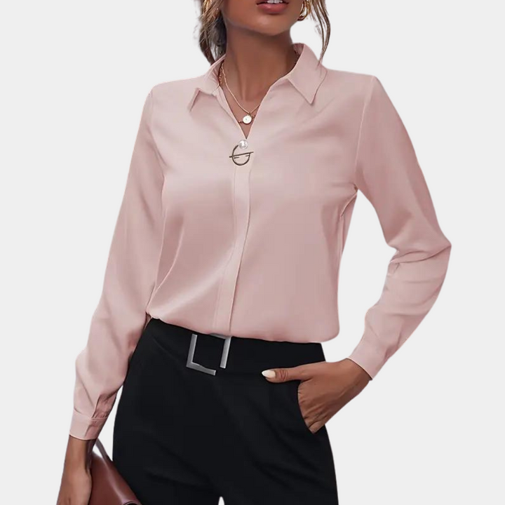 Levoire | Blouse Raffinée En Couleur Unie Pour Femmes Rosa