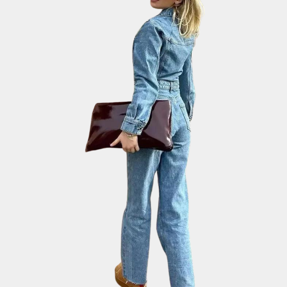 Levoire | Salopette En Jean Avec Manches Raglan Et Jambes Droites