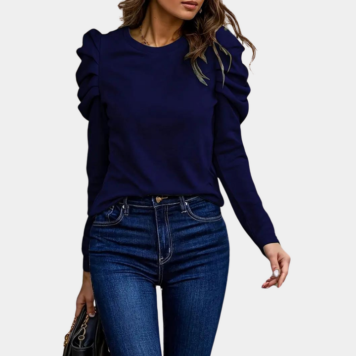 Levoire | Chemise À Manches Puff En Tissu Léger Uni Merensininen