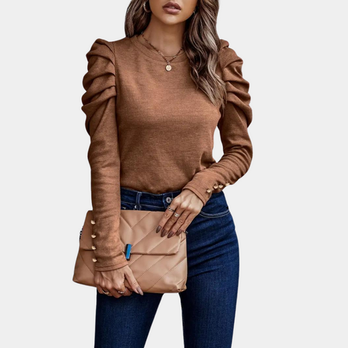 Levoire | Chemise À Manches Puff En Tissu Léger Uni