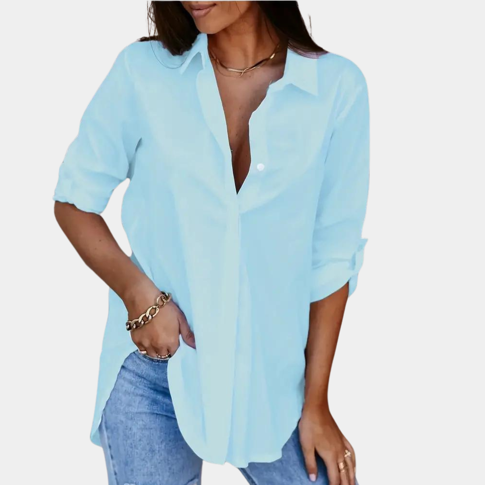 Levoire | Blouse À Manches Longues Pour Femmes Bleu clair