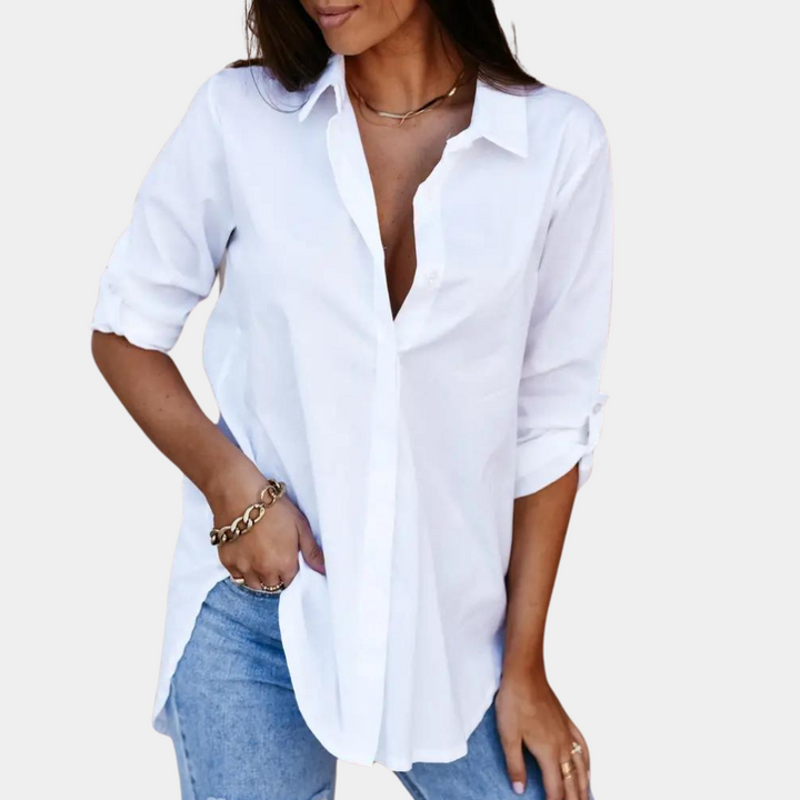 Levoire | Blouse À Manches Longues Pour Femmes Blanc