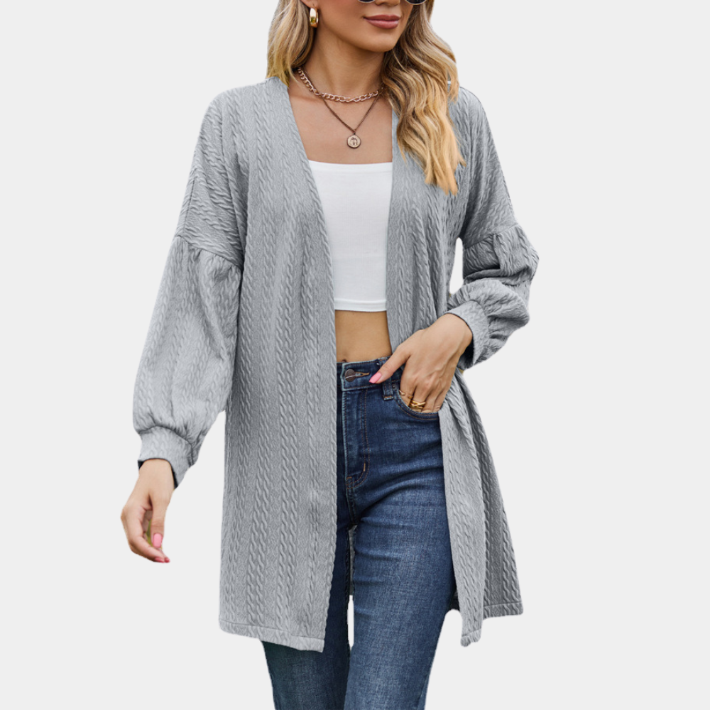 Levoire | Manteau Cache-Cœur Élégance Saisonnière Gris