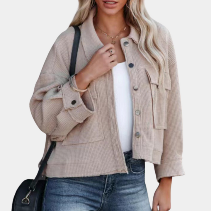 Levoire | Veste D'Été Tendance Avec Poches Khaki
