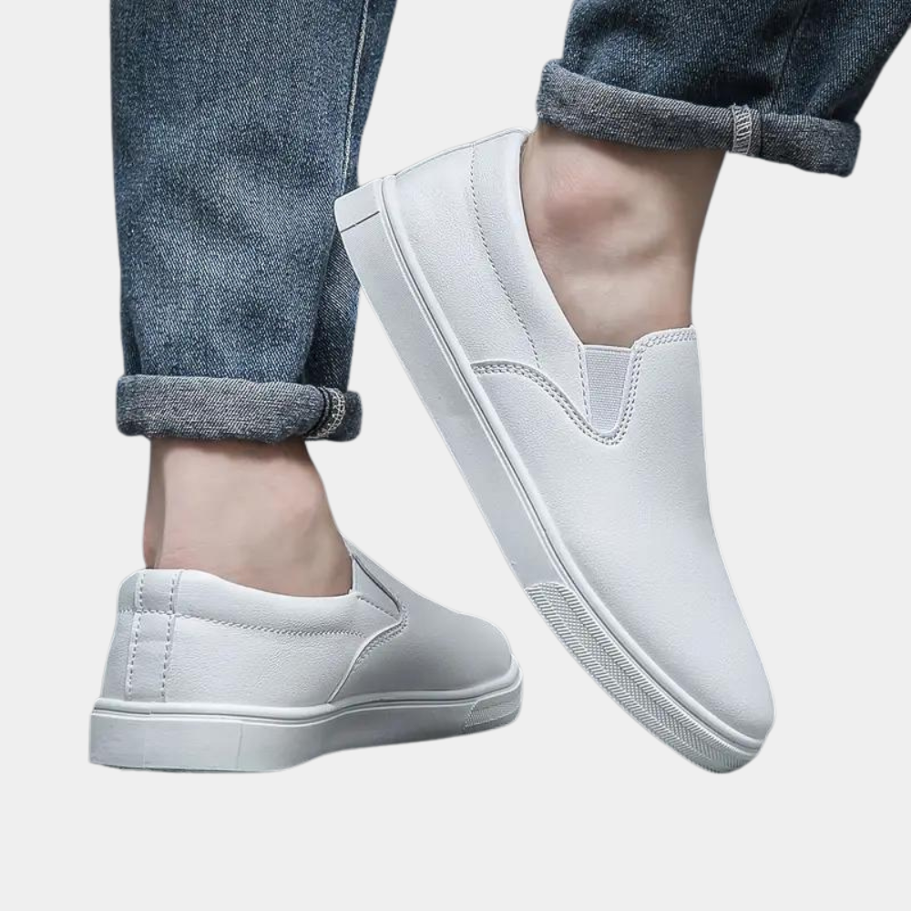 Levoire | Chaussures De Loisir Pour Hommes Levoire | Mocassins Decontractes Confortables Et Elegants Blanc