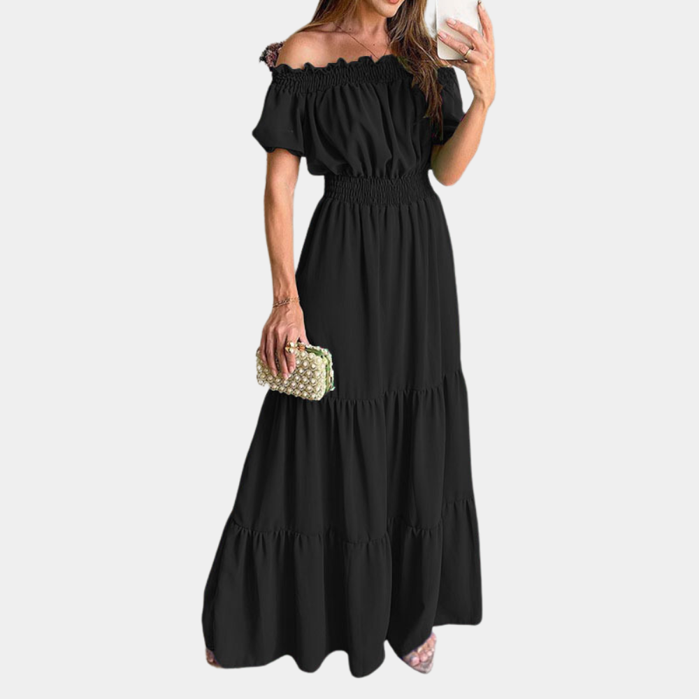 Levoire | Sac À Dos Maxi Robe Avec Un Design Élégant Et Un Tissu Léger Noir
