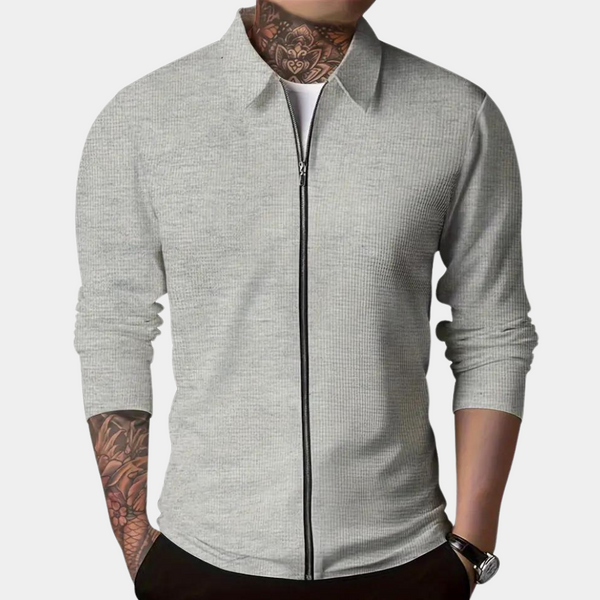 Levoire | Veste Pour Hommes Avec Fermeture Éclair Gris
