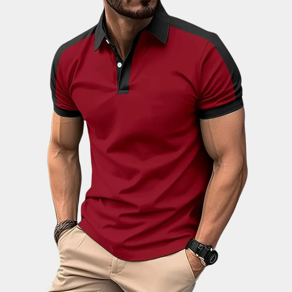 Levoire | T-Shirt Polo Décontracté Pour Homme À Manches Courtes Rot